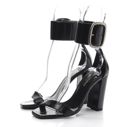 Saint Laurent Anguilla LouLou 105 Buckle Sandals 36 Black 3 of 8