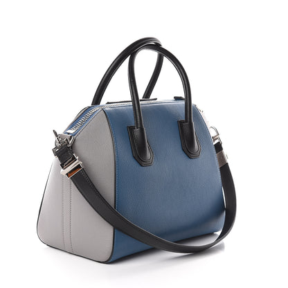 Givenchy Sugar Goatskin Small Tri-Color Antigona Blue Grey Black 2 of 8