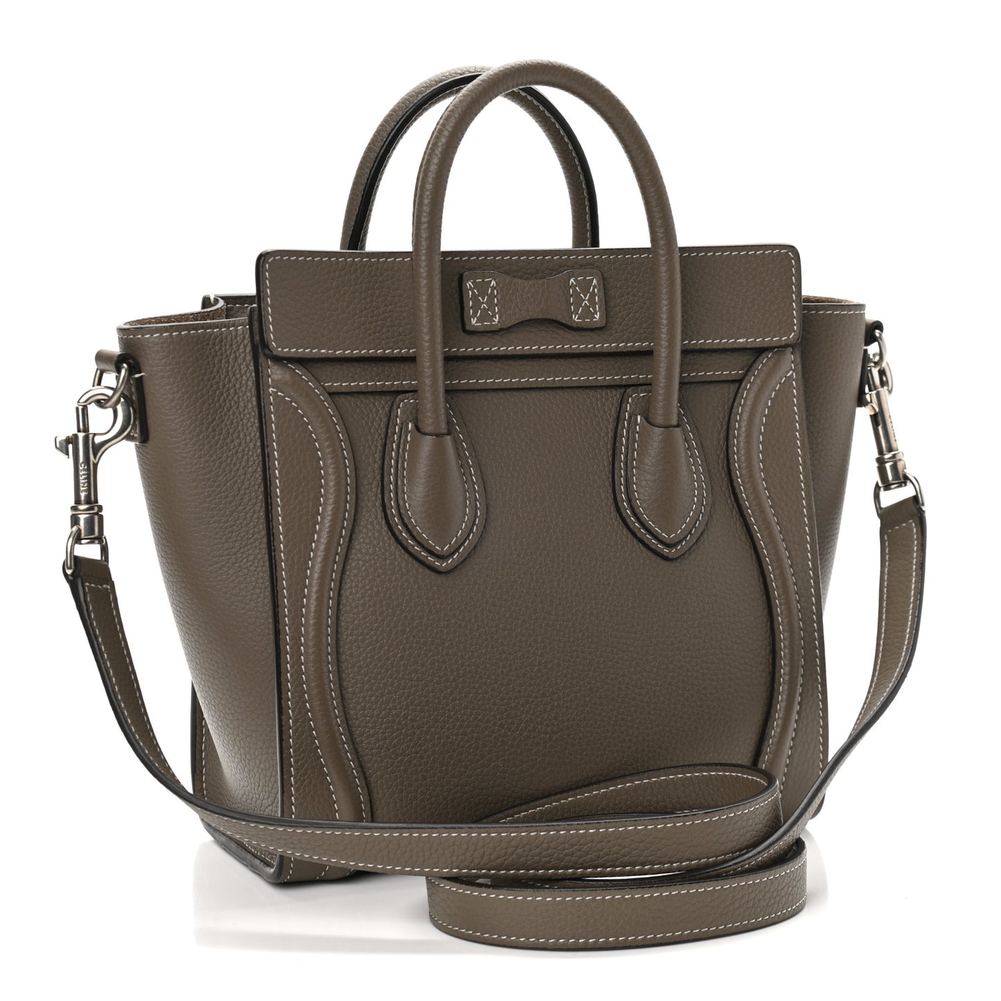 Drummed Calfskin Nano Luggage Souris