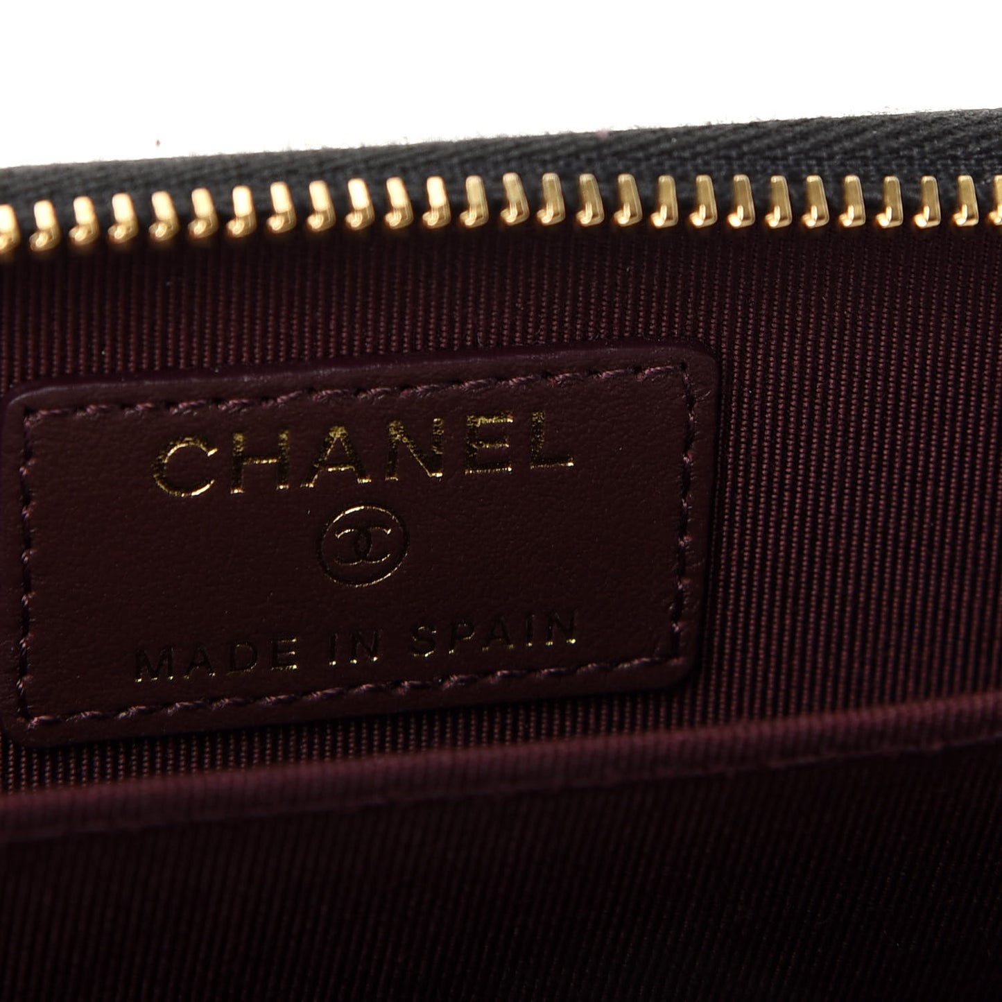 Caviar Quilted Zip Coin Purse Black