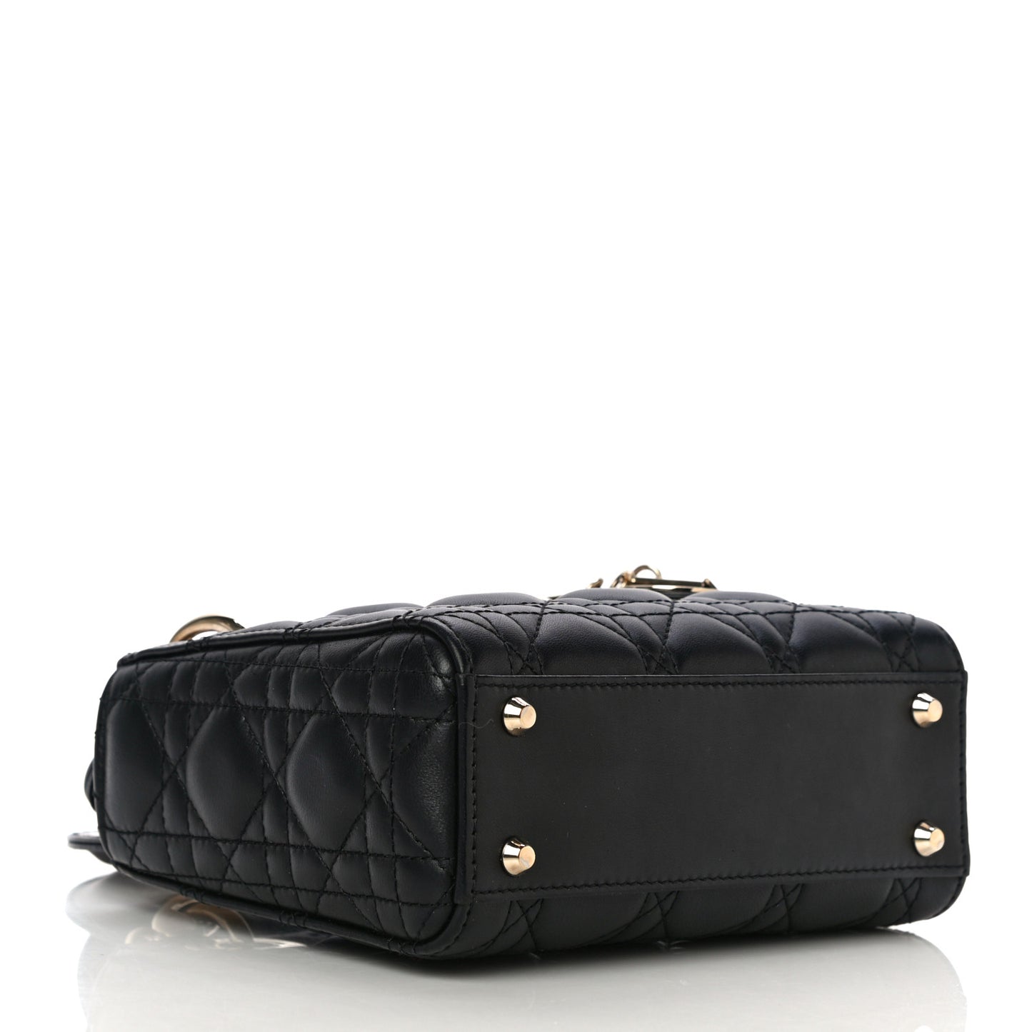 Lambskin Cannage Mini Lady Dior Black