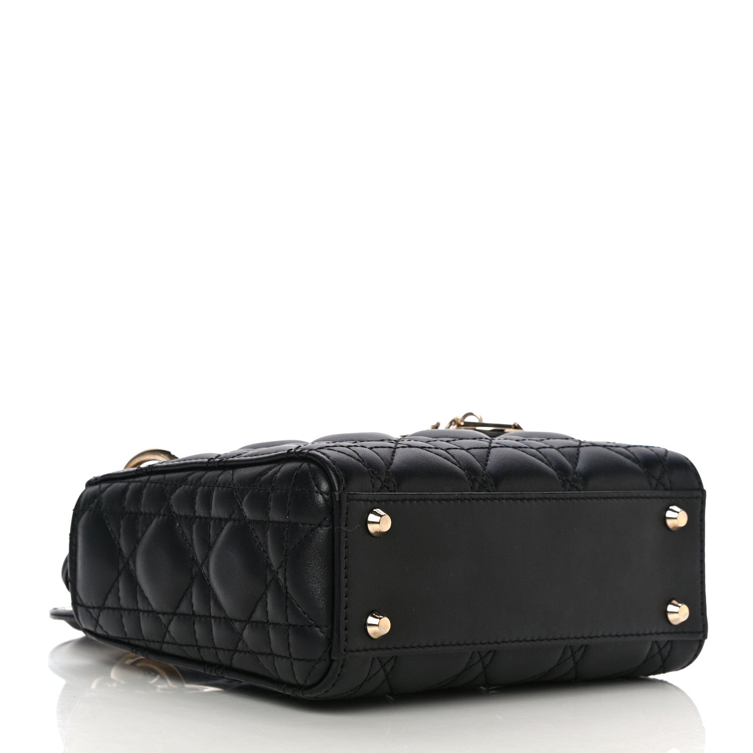 Christian Dior Lambskin Cannage Mini Lady Dior Black 4 of 22