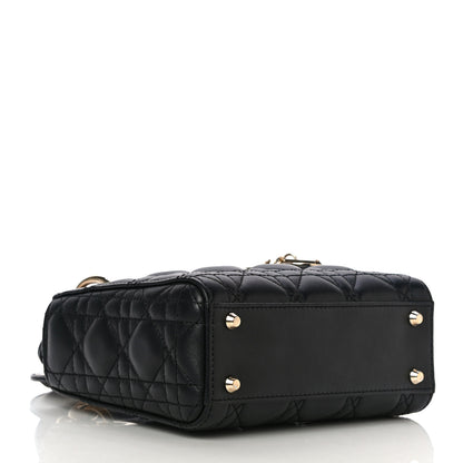 Christian Dior Lambskin Cannage Mini Lady Dior Black 4 of 22