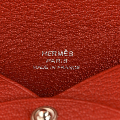Hermes Chevre Mysore Calvi Card Case Sienne 6 of 6