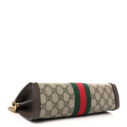 Gucci GG Supreme Monogram Web Small Ophidia Chain Shoulder Bag Brown 4 of 9