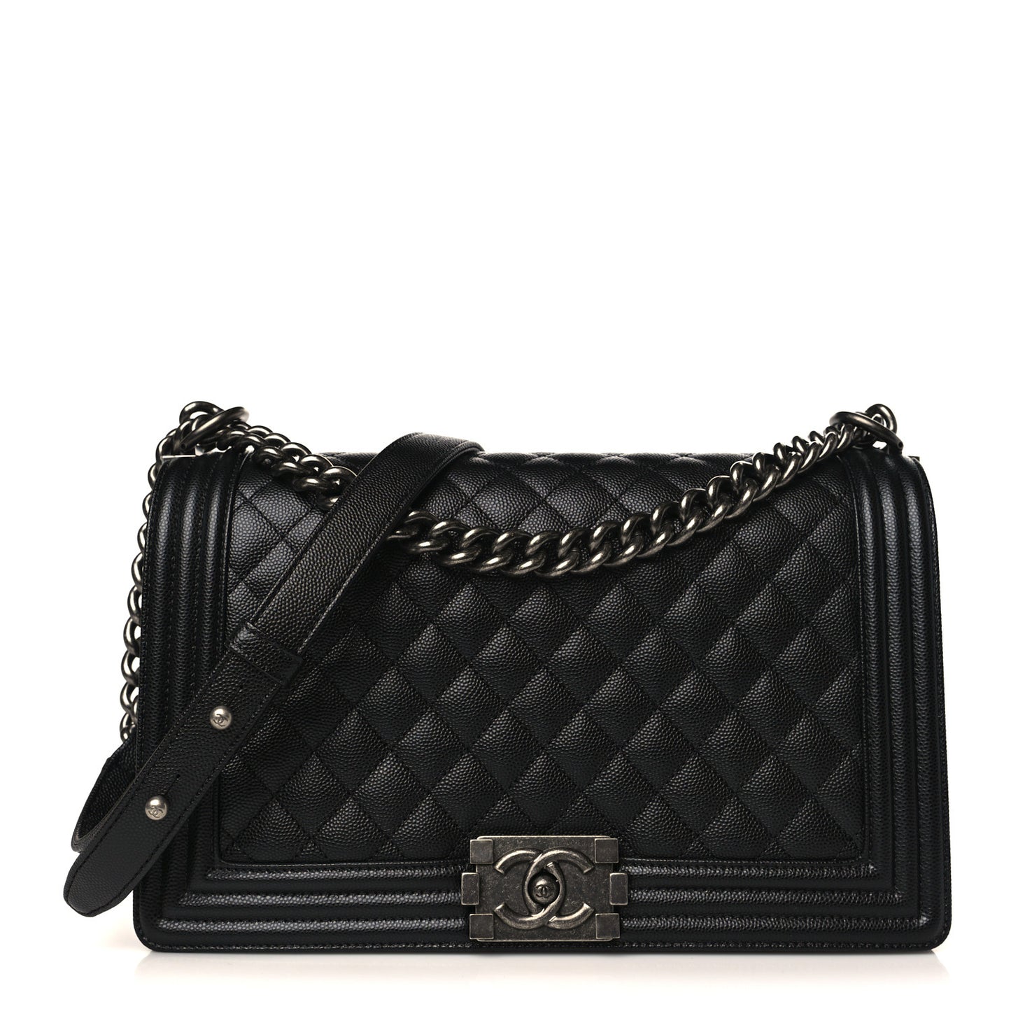 Caviar Quilted New Medium Boy Flap Black
