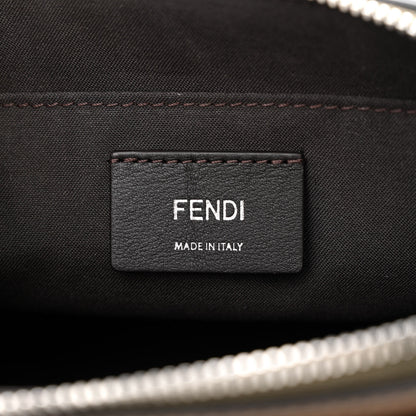 Fendi Vitello Dolce Bi-Color FF 1974 Embossed Mini By The Way Boston Bag Maya Black 6 of 11