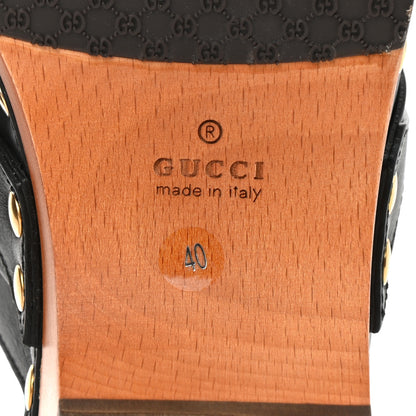 Gucci Calfskin Horsebit Clogs 40 Black 7 of 9
