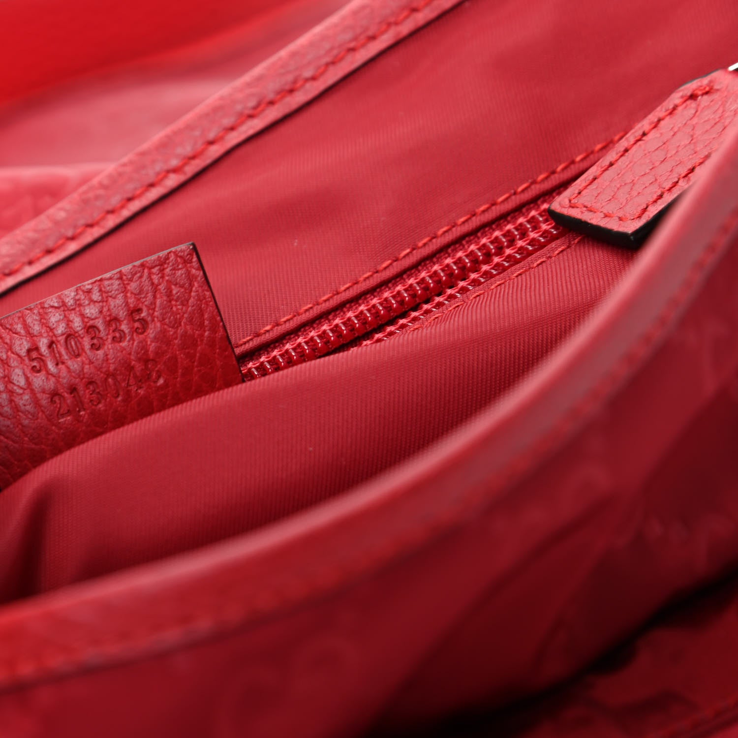 Gucci Nylon Monogram Double Buckle Flap Messenger Bag Vibrant Red 9 of 9