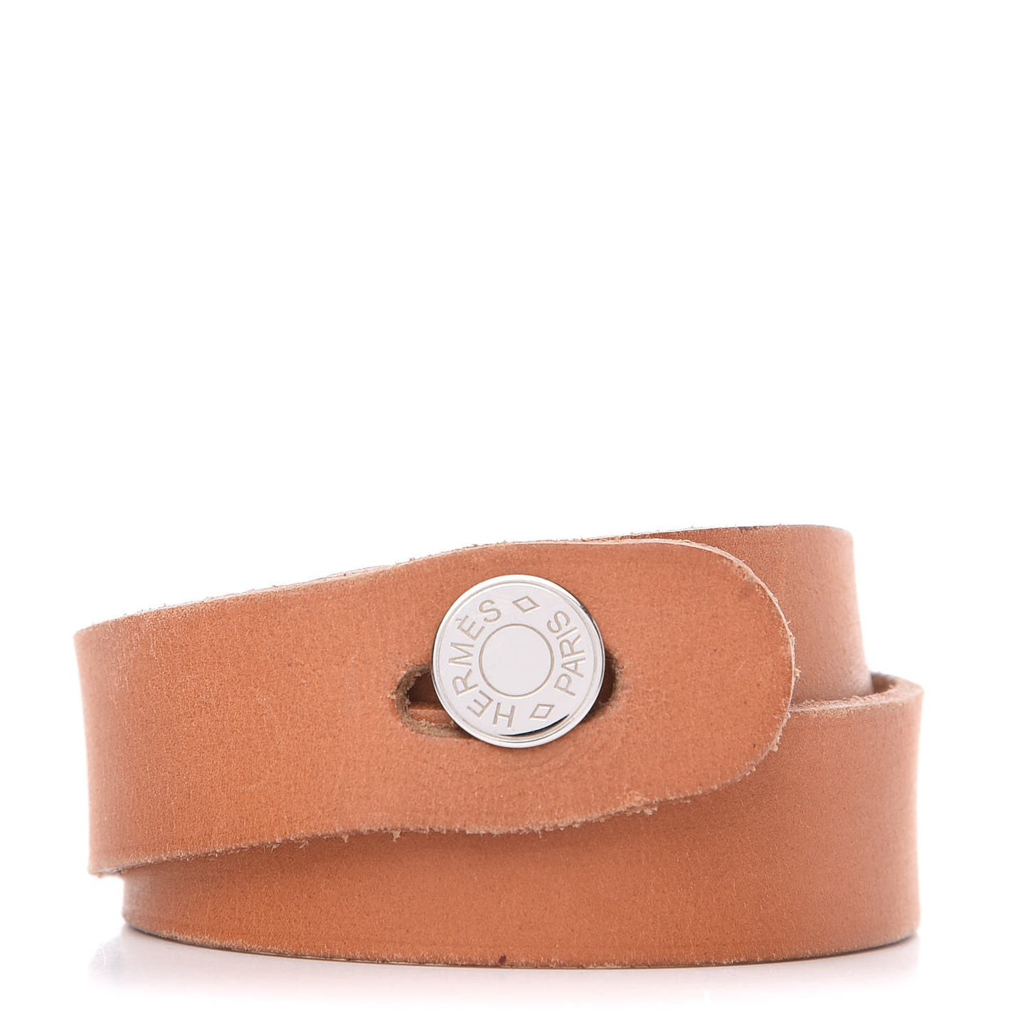 Cowhide Hector Double Tour Bracelet L Natural