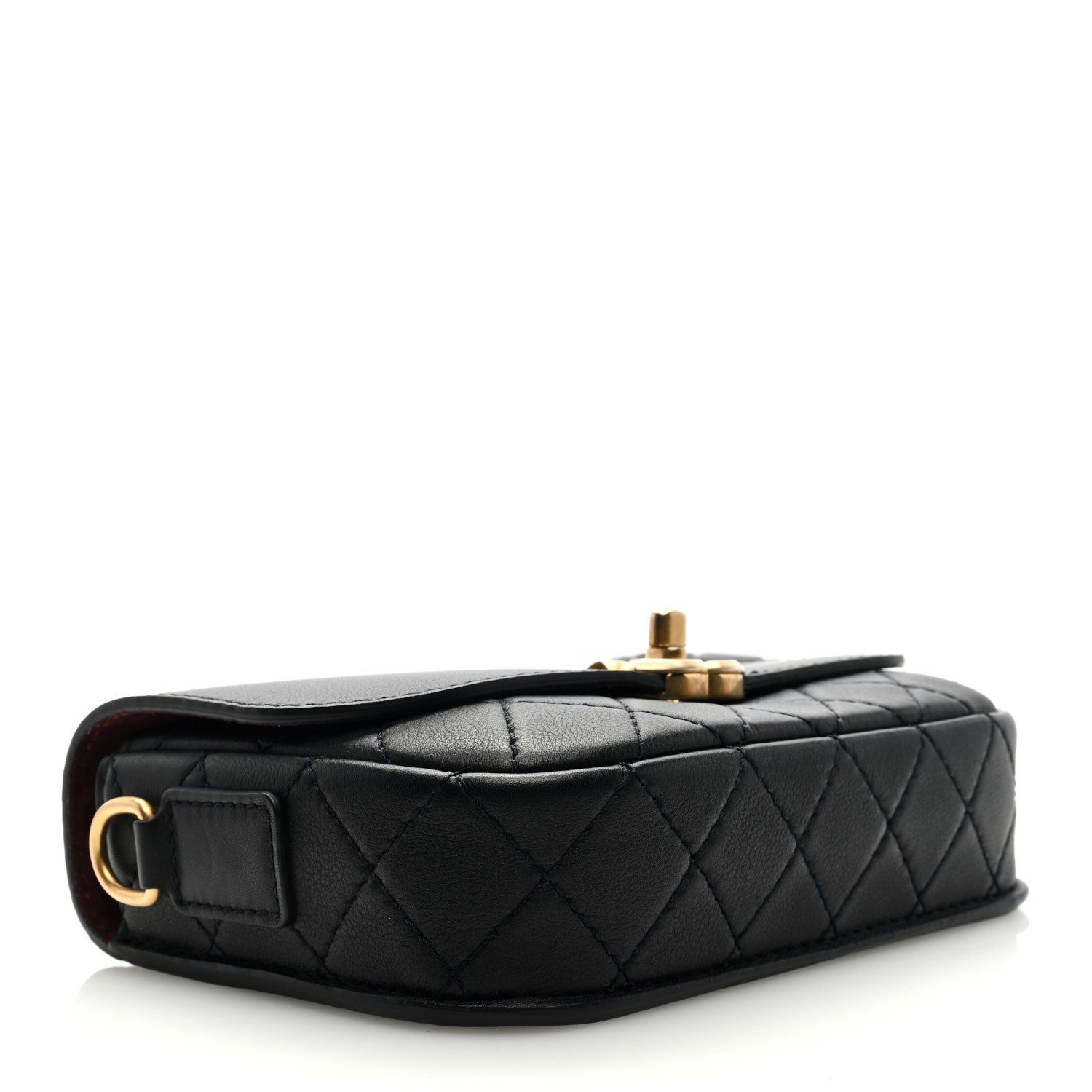 Chanel Calfskin Quilted Multi Pouching Flap And Coin Purse Black 4 of 9