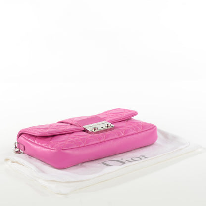 Christian Dior Lambskin Cannage New Lock Pouch Rose Sorbet 4 of 7