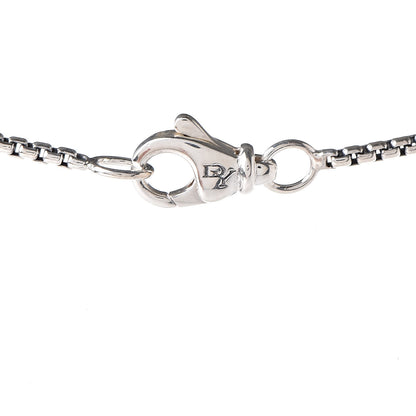 David Yurman Sterling Silver Diamond Prasiolite 7mm Petite Albion Pendant Necklace 5 of 6