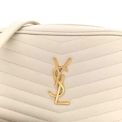 Saint Laurent Grain De Poudre Matelasse Monogram Mini Lou Camera Bag Crema Soft 8 of 15