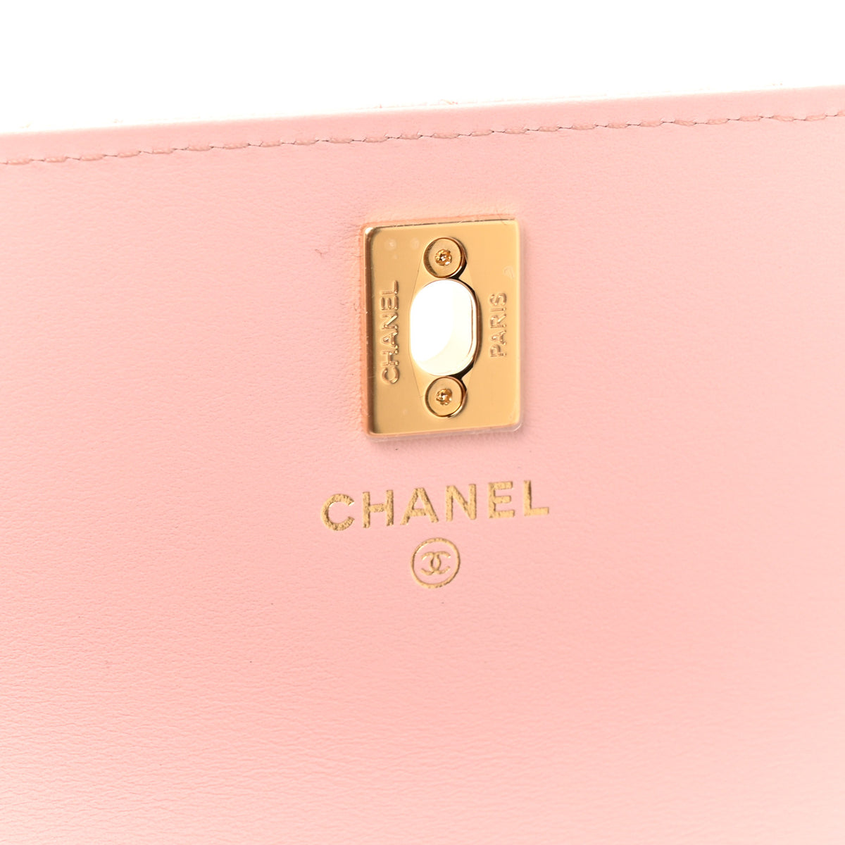 Chanel Shiny Caviar Quilted Flap Charm Wallet On Chain WOC Light Pink 8 of 12