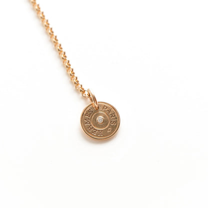 Hermes 18K Rose Gold Diamond Gambade Necklace 9 of 9