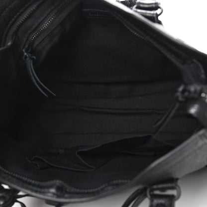 Balenciaga Chevre Black Metallic Edge Hardware S City Black 4 of 8