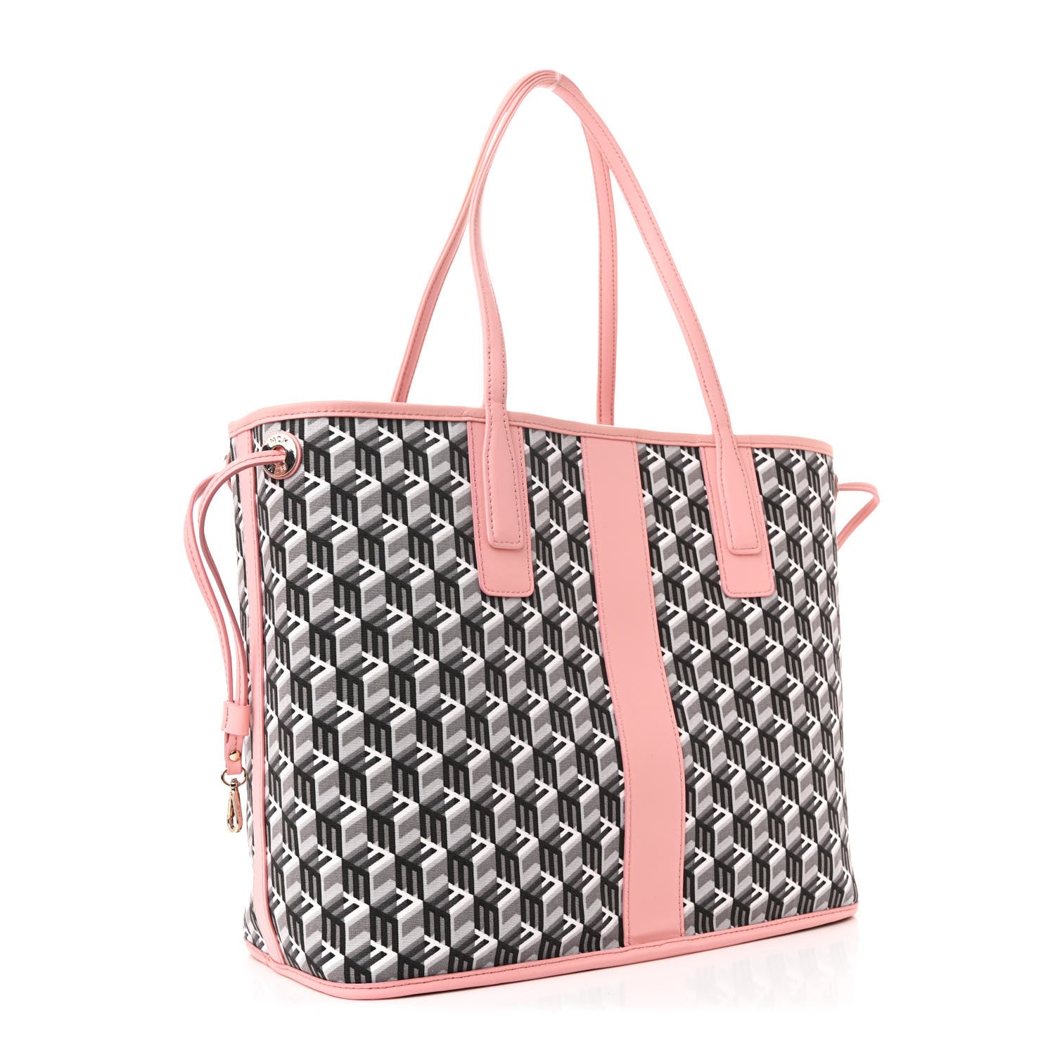 MCM Visetos Medium Liz Reversible Shopper Tote Blossom Pink 6 of 19