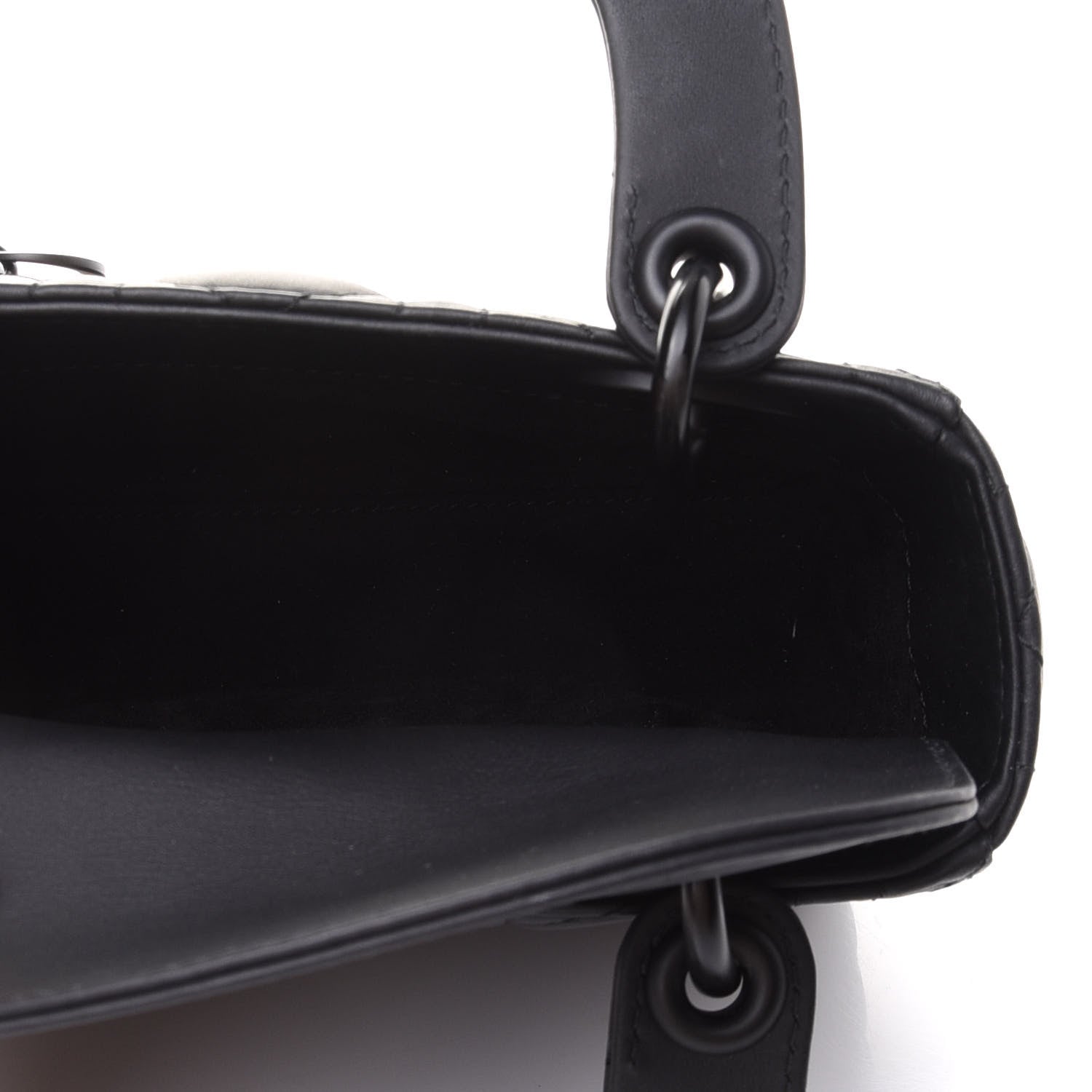 Christian Dior Ultra Matte Calfskin Cannage Mini Lady Dior Black 5 of 10