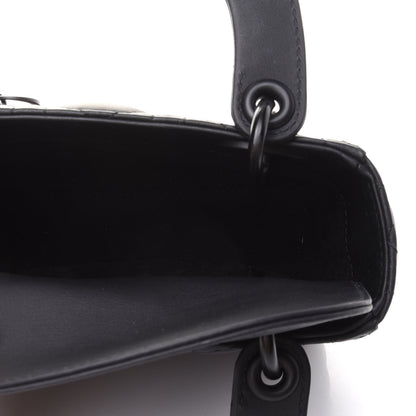 Christian Dior Ultra Matte Calfskin Cannage Mini Lady Dior Black 5 of 10