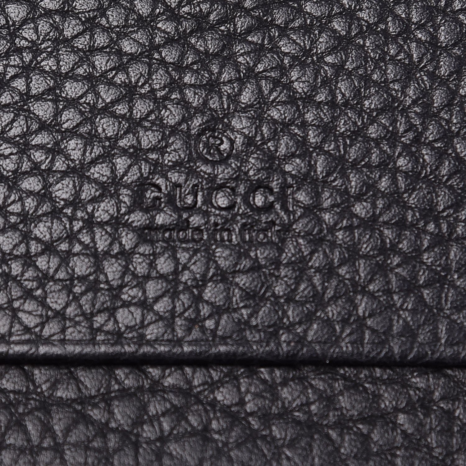 Gucci Pebbled Calfskin Animalier Tiger Card Case Black 6 of 8