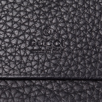 Gucci Pebbled Calfskin Animalier Tiger Card Case Black 6 of 8