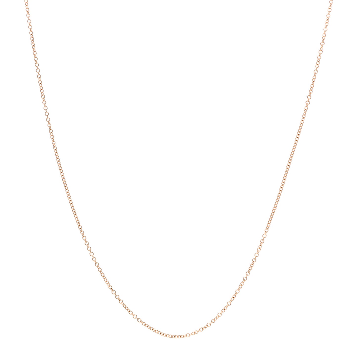 18K Rose Gold Chain Necklace 16"