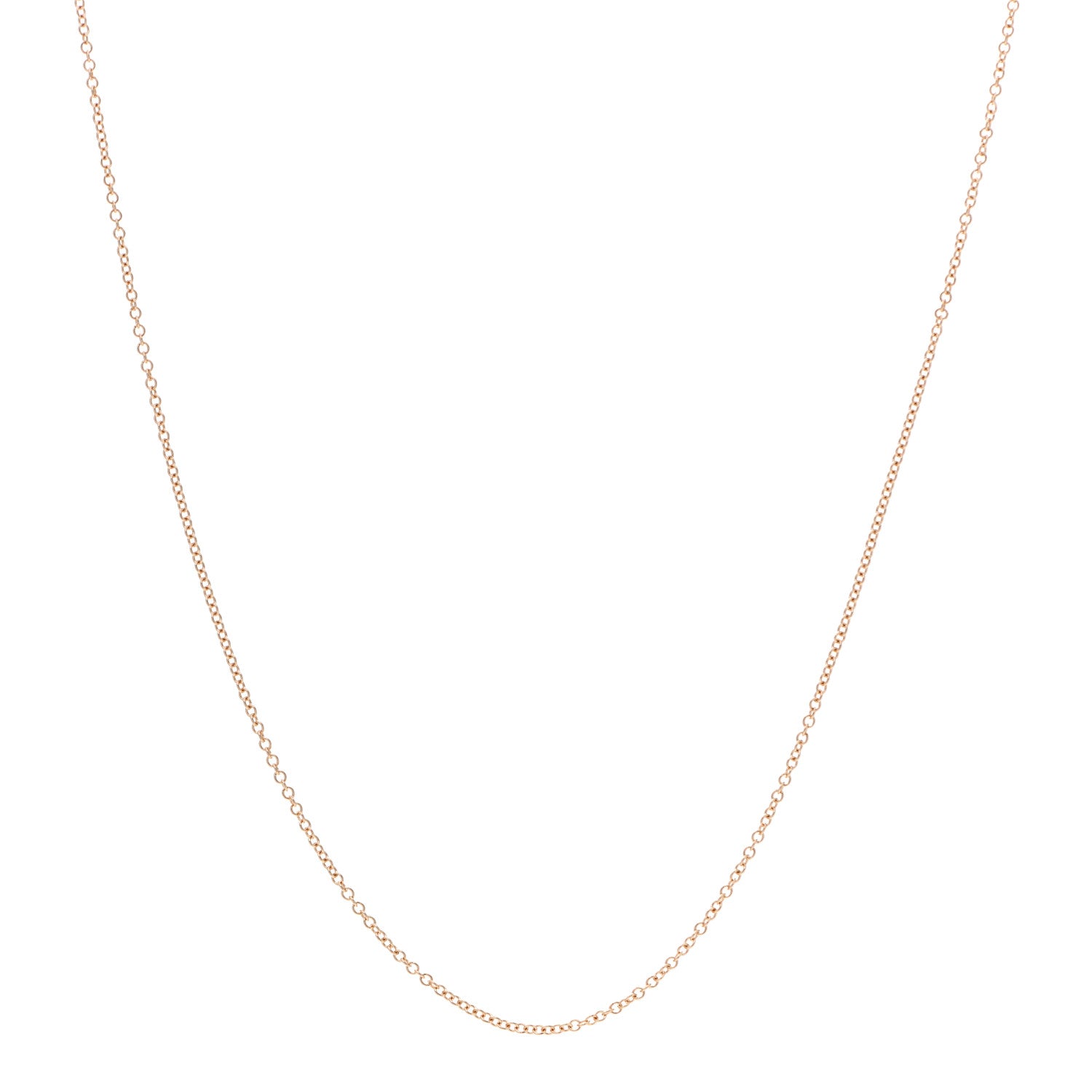 Tiffany 18K Rose Gold Chain Necklace 16" 1 of 5