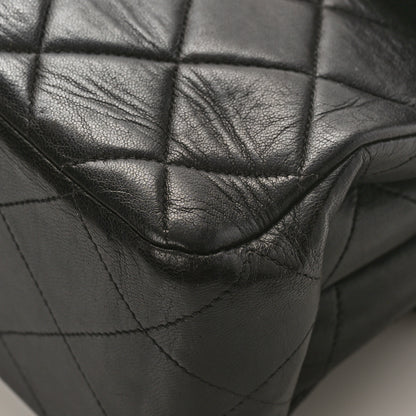 Chanel Lambskin Quilted Jumbo Double Sided Flap Black 12 of 13