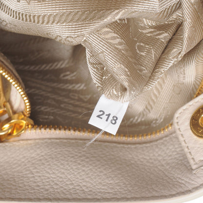 Prada Sacca Vitello Daino Tote Shoulder Bag Talco 7 of 8