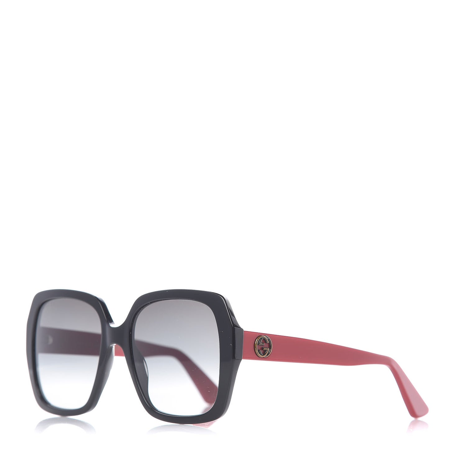 Acetate Square Frame GG0096S Sunglasses Black Red
