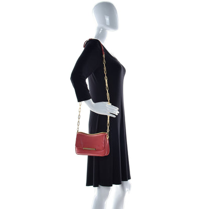 Miu Miu Nappa Shoulder Bag With Chain Red 2 of 20