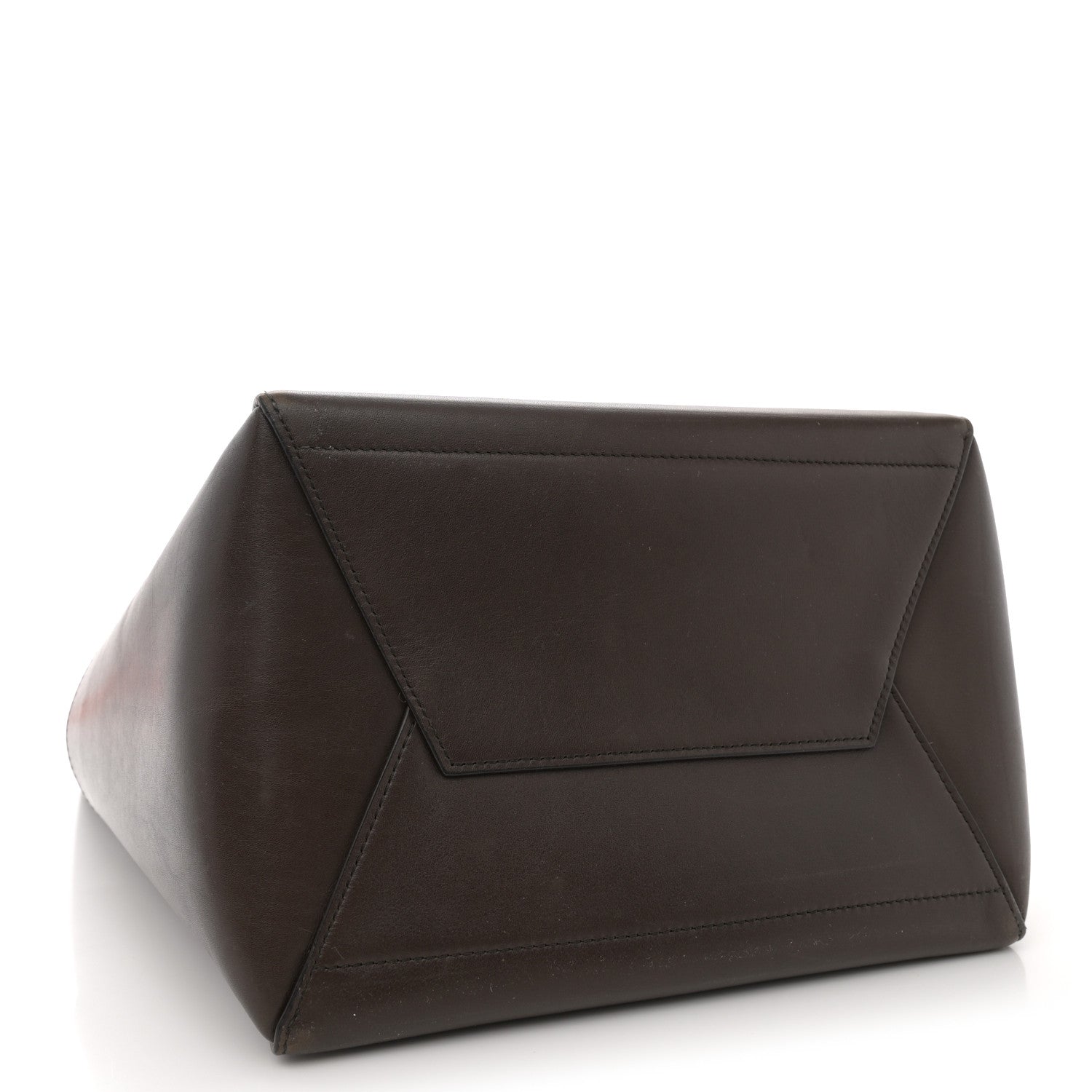Celine Supersoft Calfskin Sangle Bucket Bag Wood 4 of 14