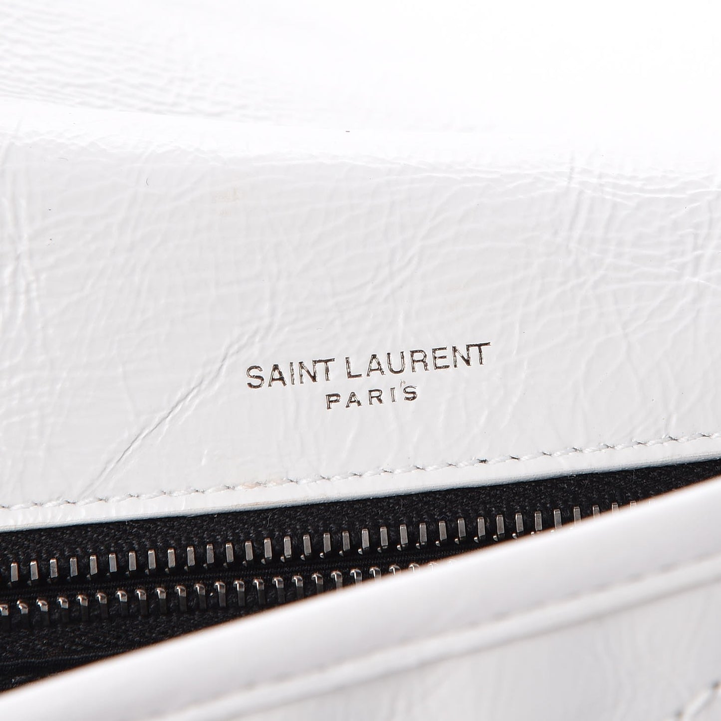 Crinkled Calfskin Matelasse Monogram Medium Niki Chain Satchel Dirty White