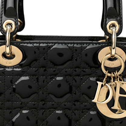Christian Dior Patent Cannage Small Lady Dior Black 8 of 10