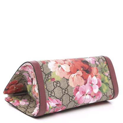 Gucci GG Supreme Monogram Blooms Small Cosmetic Case Beige Multicolor Dry Rose 4 of 10