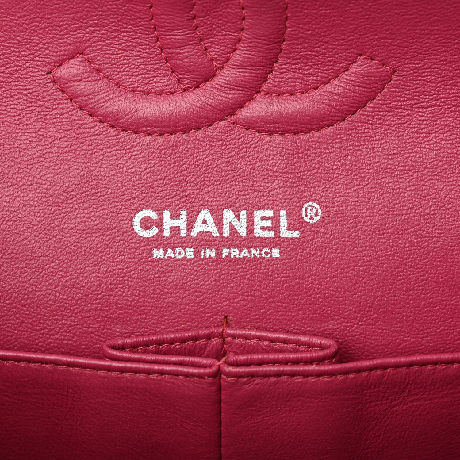 Chanel Patent Quilted Medium Double Flap Dark Pink 6 of 13