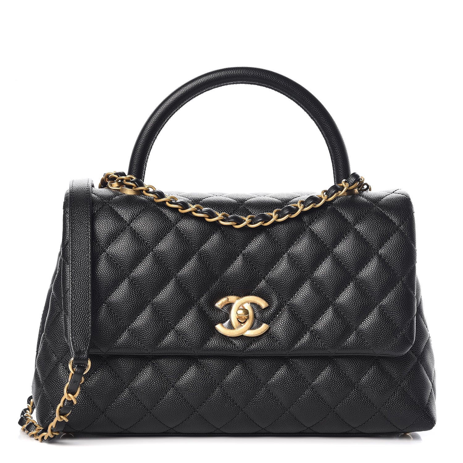Chanel Caviar Quilted Small Coco Handle Flap Black 1 of 8