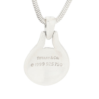 Tiffany Sterling Silver 18K Yellow Gold Hematite Pendant Necklace 6 of 6