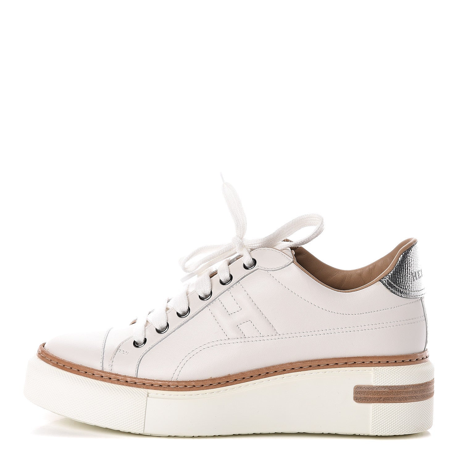 Hermes Calfskin Polo Sneakers 38 White 1 of 9