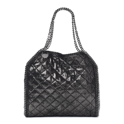 Stella McCartney Chamois Shiny Dotted Quilted Small Falabella Tote Ruthenium 1 of 9