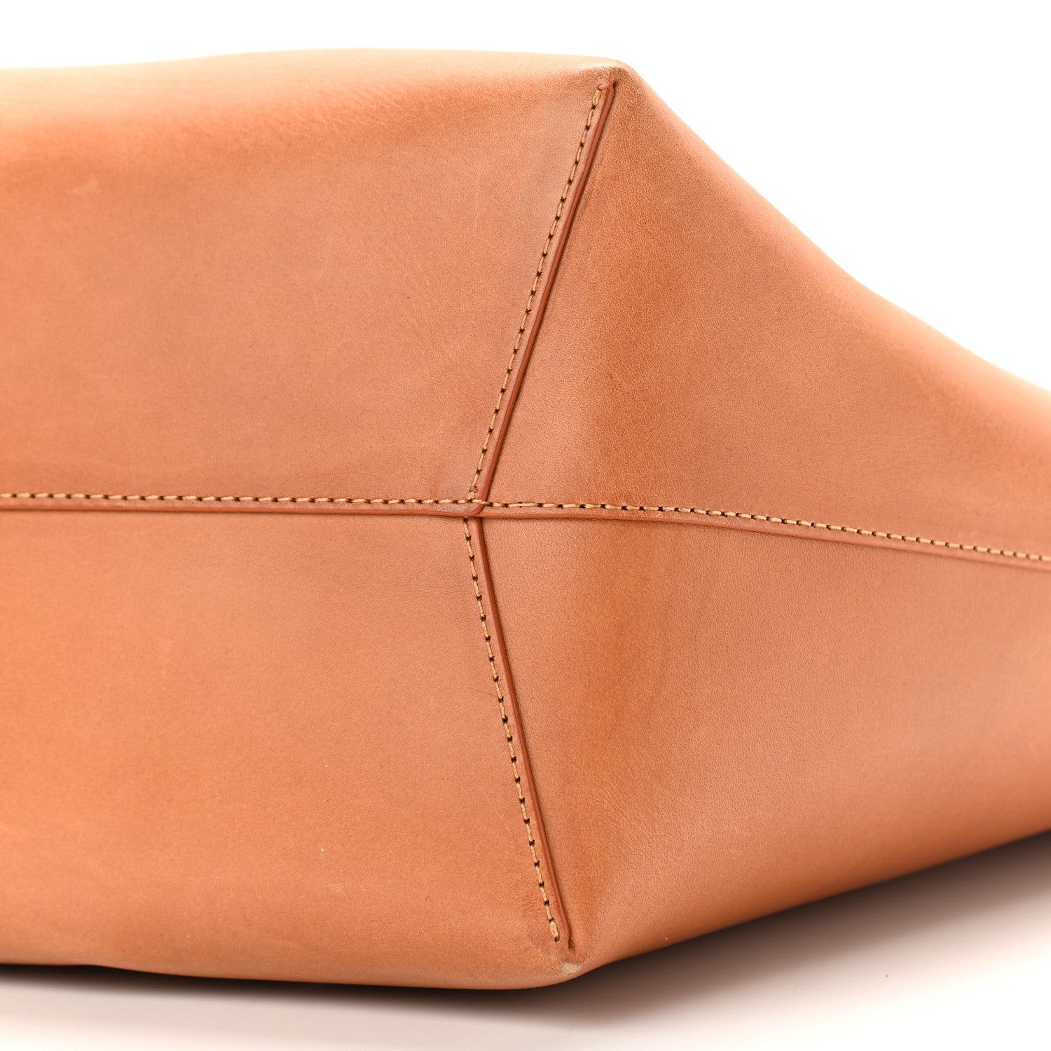 Mansur Gavriel Vegetable Tanned Calfskin Large Shopping Bag Camello Blue 11 of 16