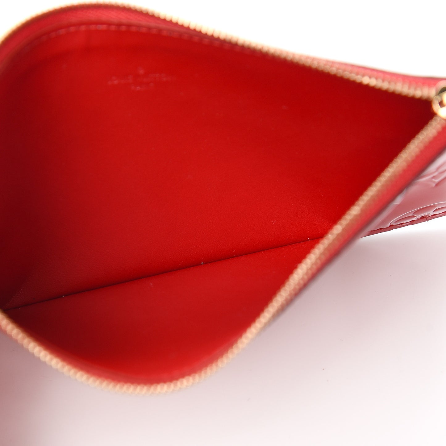 Vernis Felicie Chain Wallet Zippered Insert Cherry