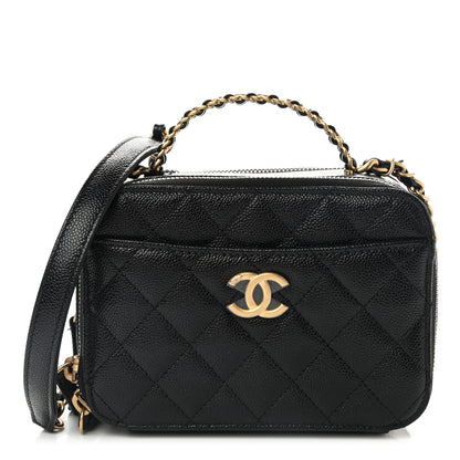Chanel Caviar Quilted Mini Pick Me Up Vanity Case Black 1 of 11
