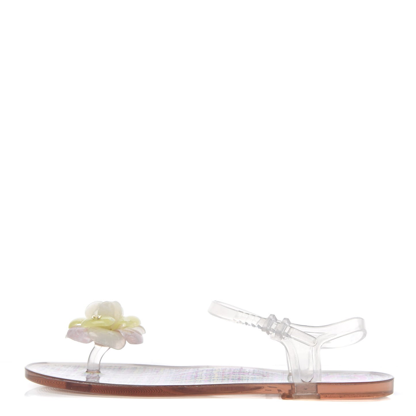 Jelly Camellia Thong Sandals 39 Light Pink Multicolor