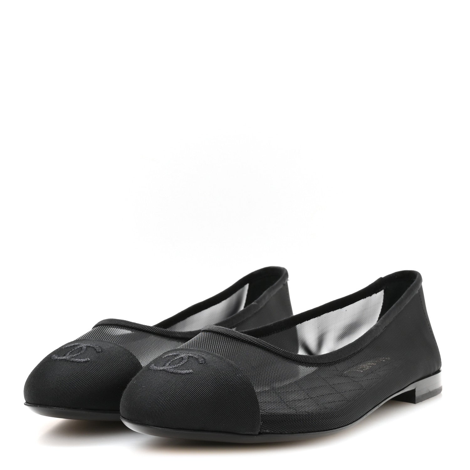Chanel Mesh CC Ballerina Flats 40.5 Black 4 of 8