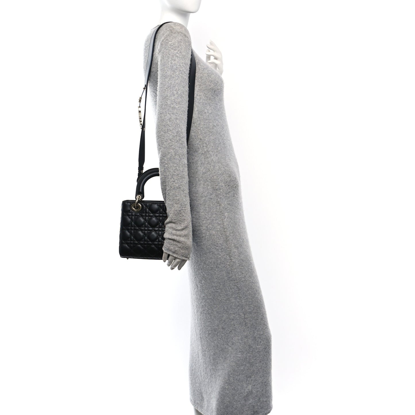 Lambskin Cannage Small My ABCDior Lady Dior Black