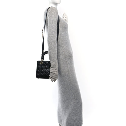 Christian Dior Lambskin Cannage Small My ABCDior Lady Dior Black 2 of 12