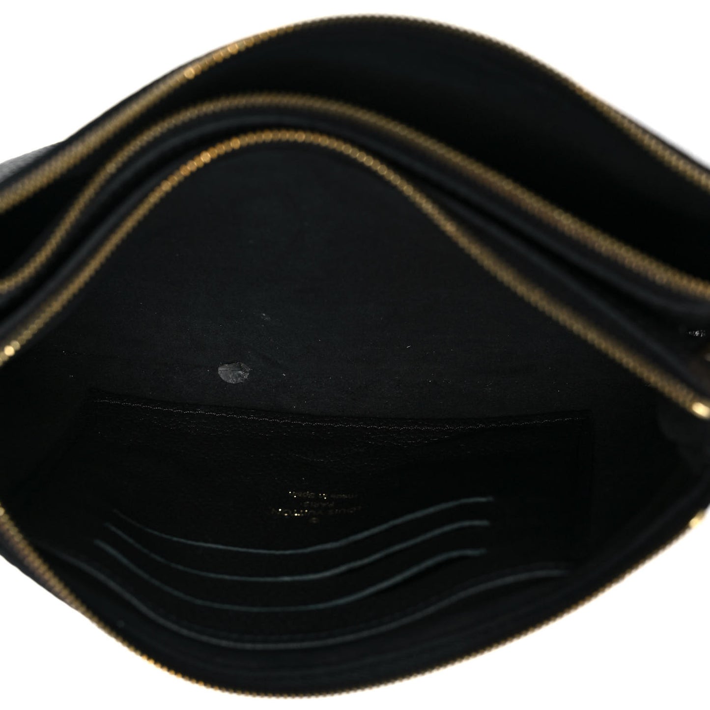 Empreinte Monogram Giant Double Zip Pochette Black Cream