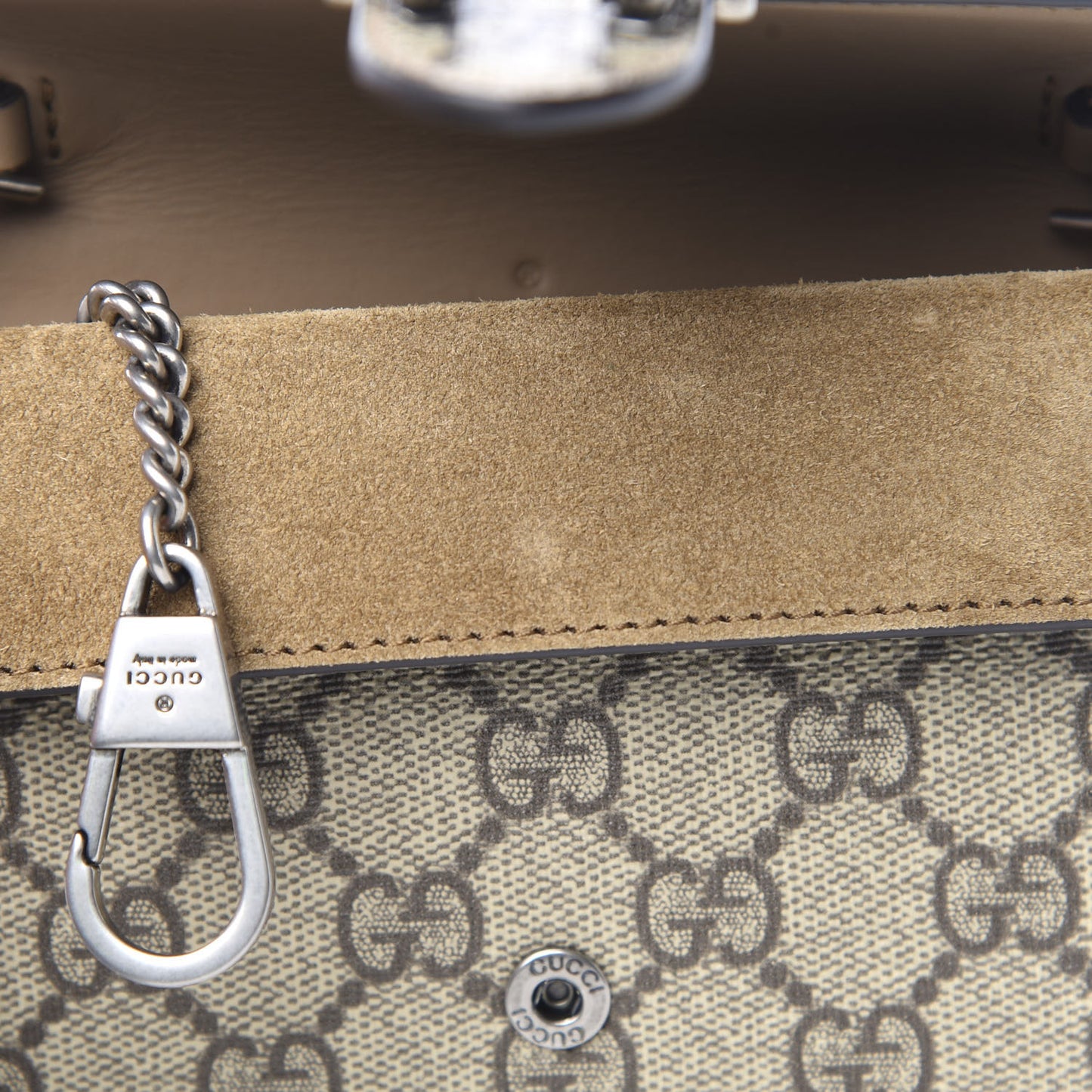 GG Supreme Monogram Super Mini Dionysus Shoulder Bag Taupe